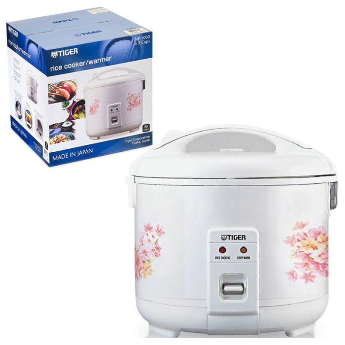 Tiger Rice Cooker & Warmer JNP-1000 (Floral)
